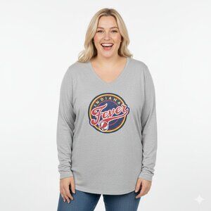 Fanatics Women's 3XL Indiana Fever V-Neck Long Sleeve Caitlin Clark Approved